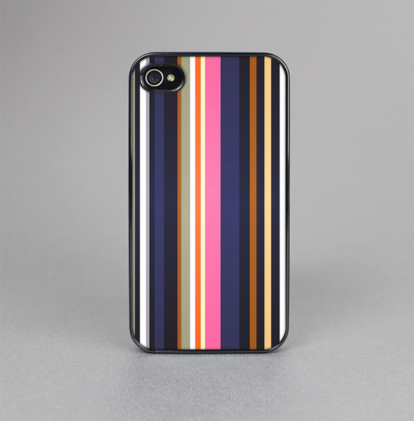 The Solid Pink & Blue Colored Stripes Skin-Sert for the Apple iPhone 4-4s Skin-Sert Case