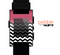 The Solid Pink with Black & White Chevron Pattern Skin for the Pebble SmartWatch