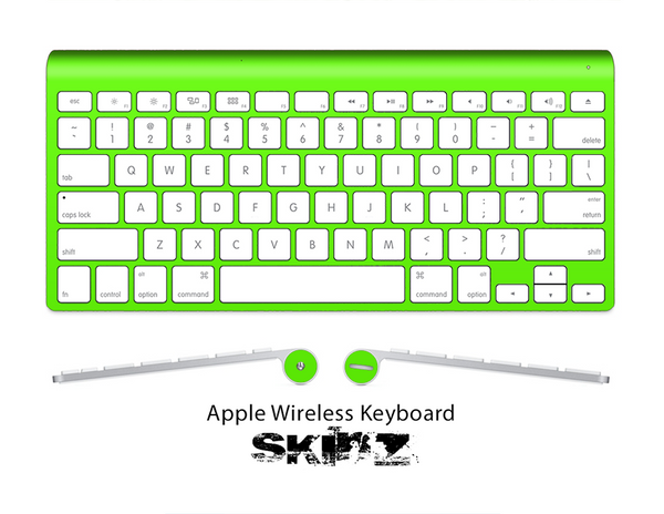 The Solid State Lime Green V3 Skin For The Apple Wireless Keyboard