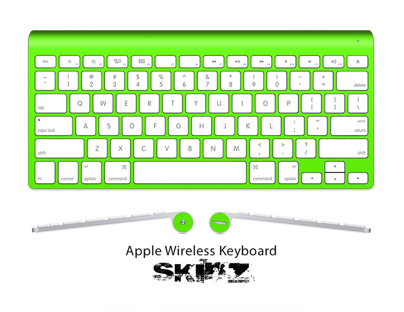 The Solid State Lime Green V3 Skin For The Apple Wireless Keyboard