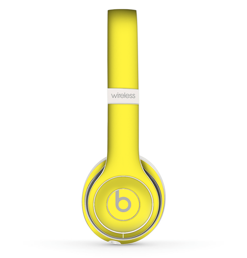 The Solid Yellow Skin Set for the Beats by Dre Solo 2 Wireless