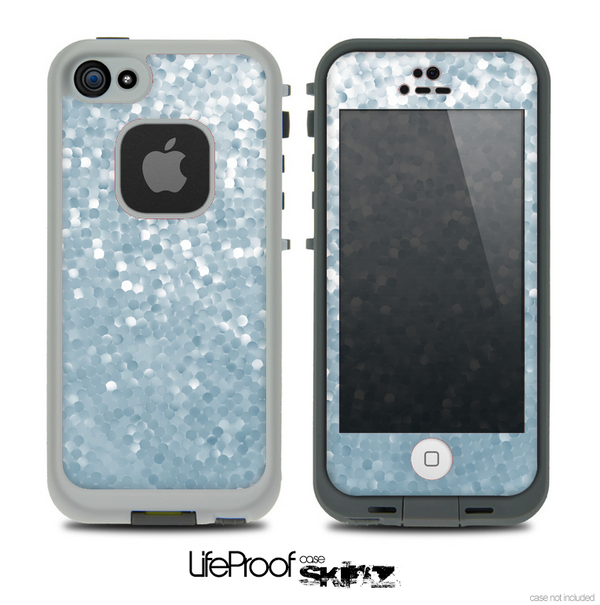 The Sparkly Silver Sequence V1 Skin for the iPhone 4 or 5 LifeProof Case