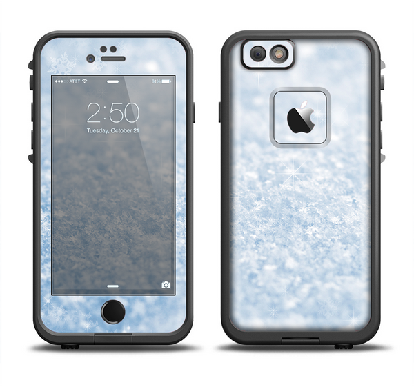 The Sparkly Snow Texture Apple iPhone 6 LifeProof Fre Case Skin Set