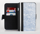 The Sparkly Snow Texture Ink-Fuzed Leather Folding Wallet Credit-Card Case for the Apple iPhone 6/6s, 6/6s Plus, 5/5s and 5c