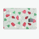 The Sping Lady Bug and Heart Clovers - Premium Protective Decal Skin-Kit for the Apple Credit Card
