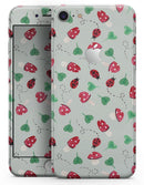 The Sping Lady Bug and Heart Clovers - Skin-kit for the iPhone 8 or 8 Plus