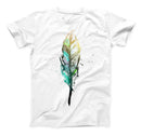 The Splatter Watercolor Feather ink-Fuzed Unisex All Over Full-Printed Fitted Tee Shirt