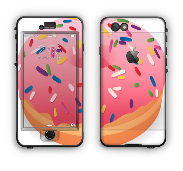 The Sprinkled 3d Donut Apple iPhone 6 LifeProof Nuud Case Skin Set