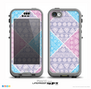 The Squared Pink & Blue Textile Patterns Skin for the iPhone 5c nüüd LifeProof Case