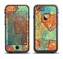 The Squiggly Red & Blue Hearts Over Yellow Apple iPhone 6/6s LifeProof Fre Case Skin Set
