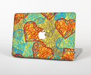 The Squiggly Red & Blue Hearts Over Yellow Skin for the Apple MacBook Pro Retina 15"