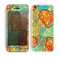 The Squiggly Red & Blue Hearts Over Yellow Skin for the Apple iPhone 5c