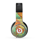 The Squiggly Red & Blue Hearts Over Yellow Skin for the Beats by Dre Pro Headphones