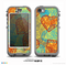 The Squiggly Red & Blue Hearts Over Yellow Skin for the iPhone 5c nüüd LifeProof Case