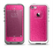 The Stamped Pink Texture Apple iPhone 5-5s LifeProof Fre Case Skin Set