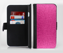 The Stamped Pink Texture Ink-Fuzed Leather Folding Wallet Credit-Card Case for the Apple iPhone 6/6s, 6/6s Plus, 5/5s and 5c