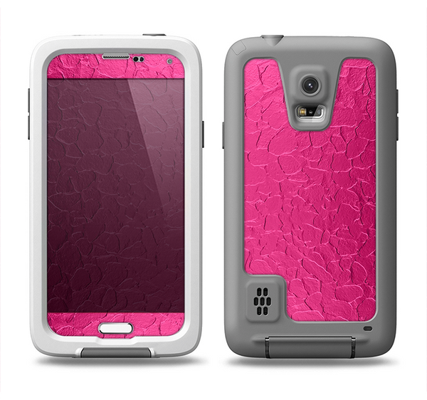 The Stamped Pink Texture Samsung Galaxy S5 LifeProof Fre Case Skin Set