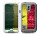 The Starred Green, Red and Yellow Brick Wall Skin Samsung Galaxy S5 frē LifeProof Case