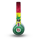 The Starred Green, Red and Yellow Brick Wall Skin for the Beats by Dre Mixr Headphones