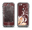 The Steaming Vector Coffee Floral Apple iPhone 5c LifeProof Nuud Case Skin Set