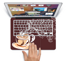 The Steaming Vector Coffee Floral Skin Set for the Apple MacBook Pro 15" with Retina Display