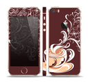 The Steaming Vector Coffee Floral Skin Set for the Apple iPhone 5s