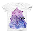 The Stenciled Watercolor Evergreen Tree ink-Fuzed Unisex All Over Full-Printed Fitted Tee Shirt