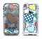 The Stitched Plaid Vector Fabric Hearts Apple iPhone 5-5s LifeProof Fre Case Skin Set