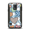 The Stitched Plaid Vector Fabric Hearts Samsung Galaxy S5 Otterbox Commuter Case Skin Set