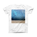 The Strachted Blue and Gold ink-Fuzed Front Spot Graphic Unisex Soft-Fitted Tee Shirt
