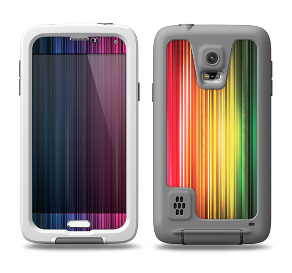 The Straight Abstract Vector Color-Strands Samsung Galaxy S5 LifeProof Fre Case Skin Set