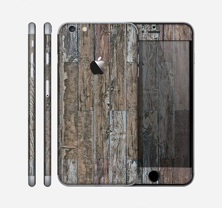 The Straight Aged Wood Planks Skin for the Apple iPhone 6 Plus