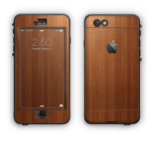 The Straight WoodGrain Apple iPhone 6 LifeProof Nuud Case Skin Set