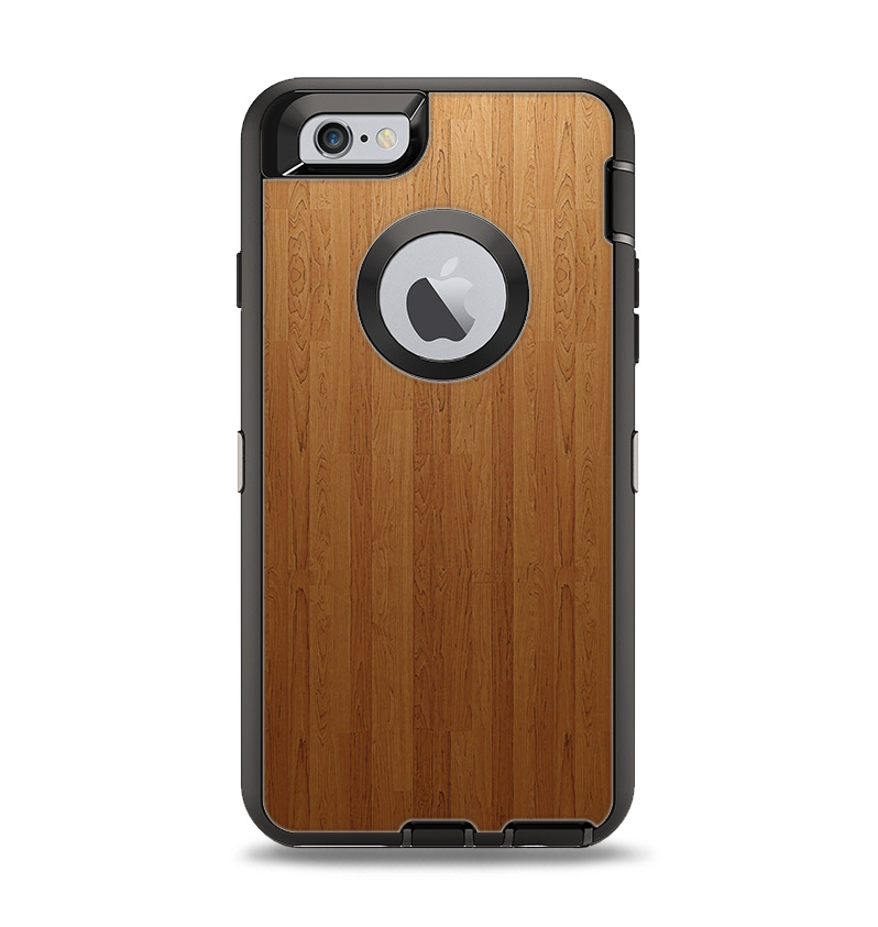 The Straight WoodGrain Apple iPhone 6 Otterbox Defender Case Skin Set