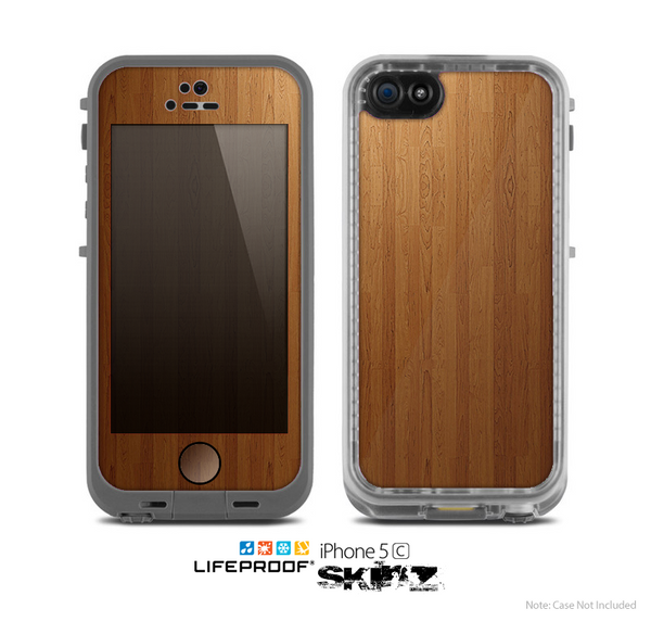 The Straight WoodGrain Skin for the Apple iPhone 5c LifeProof Case