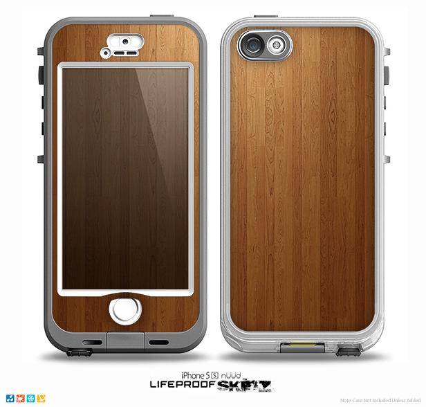 The Straight WoodGrain Skin for the iPhone 5-5s NUUD LifeProof Case for the lifeproof skins
