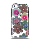 The Striped Vector Flower Buttons Apple iPhone 5c Otterbox Symmetry Case Skin Set