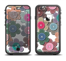 The Striped Vector Flower Buttons Apple iPhone 6/6s LifeProof Fre Case Skin Set