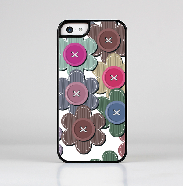 The Striped Vector Flower Buttons Skin-Sert for the Apple iPhone 5c Skin-Sert Case