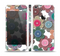 The Striped Vector Flower Buttons Skin Set for the Apple iPhone 5