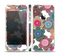 The Striped Vector Flower Buttons Skin Set for the Apple iPhone 5s