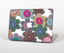 The Striped Vector Flower Buttons Skin Set for the Apple MacBook Pro 15" with Retina Display