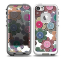 The Striped Vector Flower Buttons Skin for the iPhone 5-5s fre LifeProof Case