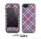 The Striped Vinatge Pink & Blue Plaid Skin for the Apple iPhone 5c LifeProof Case