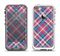 The Striped Vintage Pink & Blue Plaid Apple iPhone 5-5s LifeProof Fre Case Skin Set
