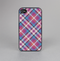 The Striped Vintage Pink & Blue Plaid Skin-Sert for the Apple iPhone 4-4s Skin-Sert Case