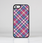The Striped Vintage Pink & Blue Plaid Skin-Sert for the Apple iPhone 5c Skin-Sert Case
