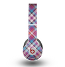 The Striped Vintage Pink & Blue Plaid Skin for the Beats by Dre Original Solo-Solo HD Headphones