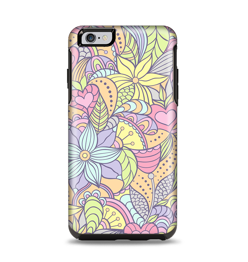 The Subtle Abstract Flower Pattern Apple iPhone 6 Plus Otterbox Symmetry Case Skin Set