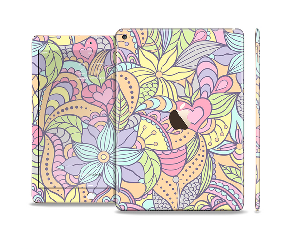 The Subtle Abstract Flower Pattern Skin Set for the Apple iPad Pro